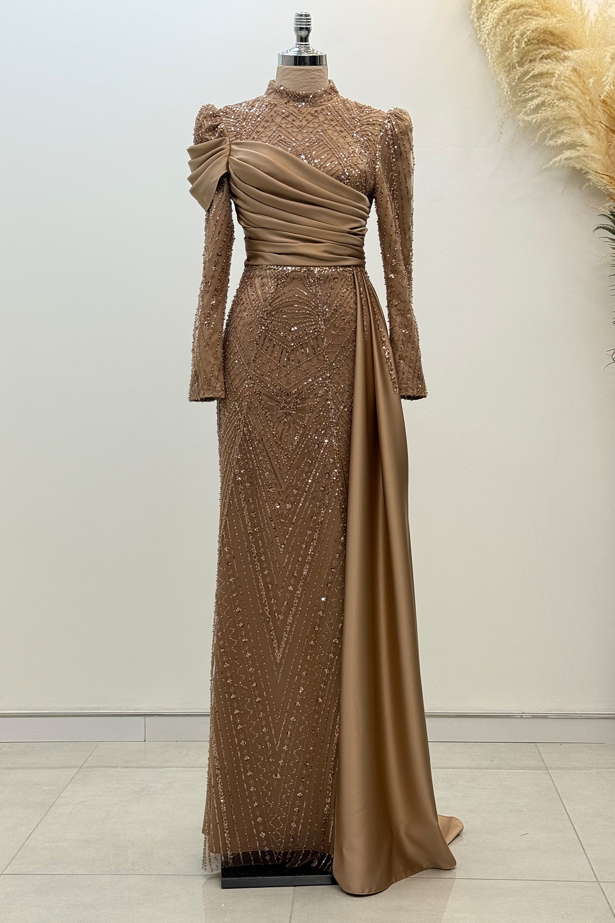 Raysa Tesettür Abiye - Rose