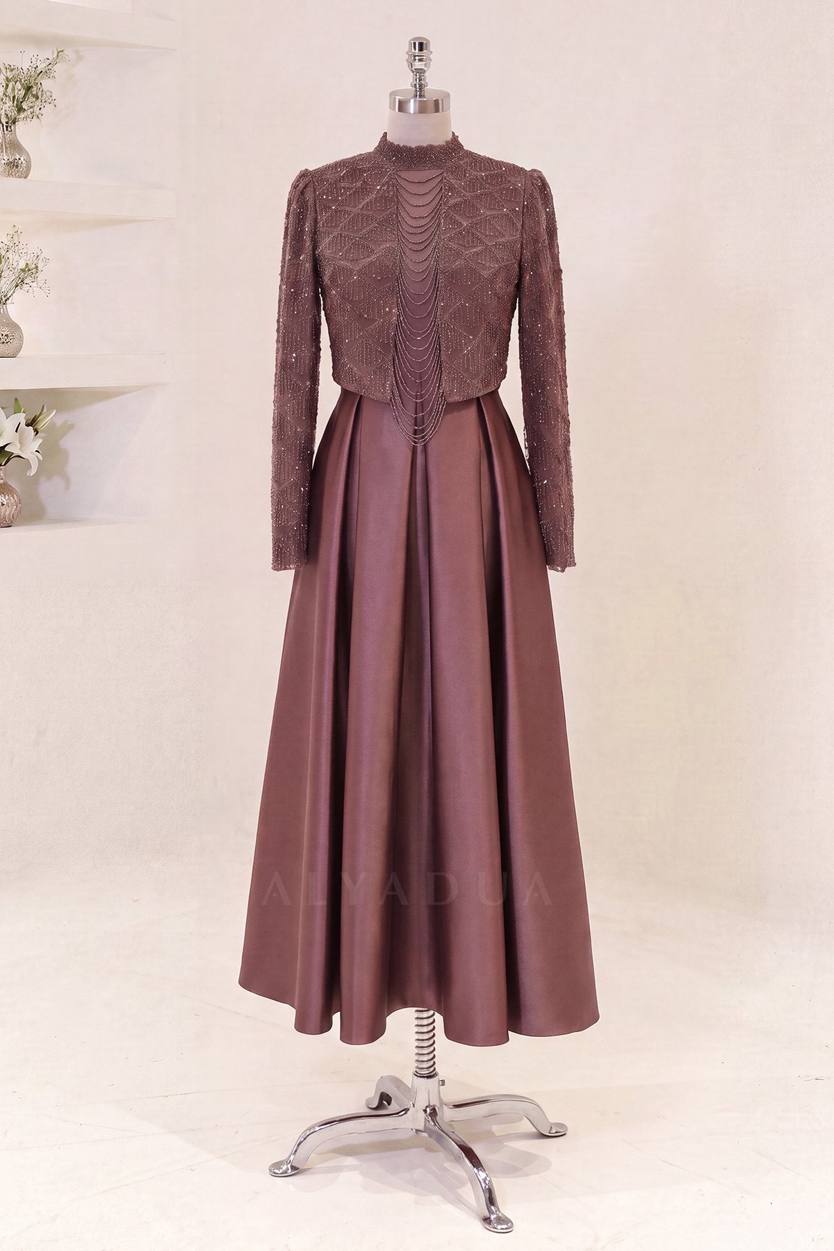 Midi Length Selesta Evening Dress - NKSLS2607