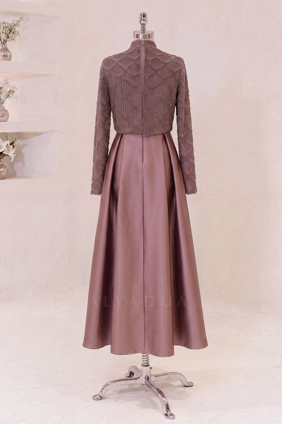 Midi Length Selesta Evening Dress - NKSLS2607
