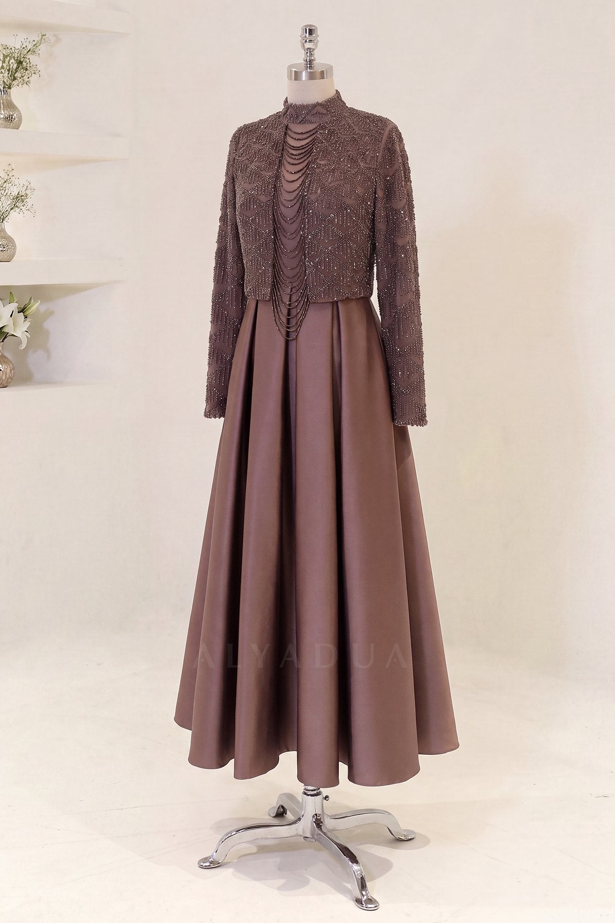 Midi Length Selesta Evening Dress - NKSLS2607