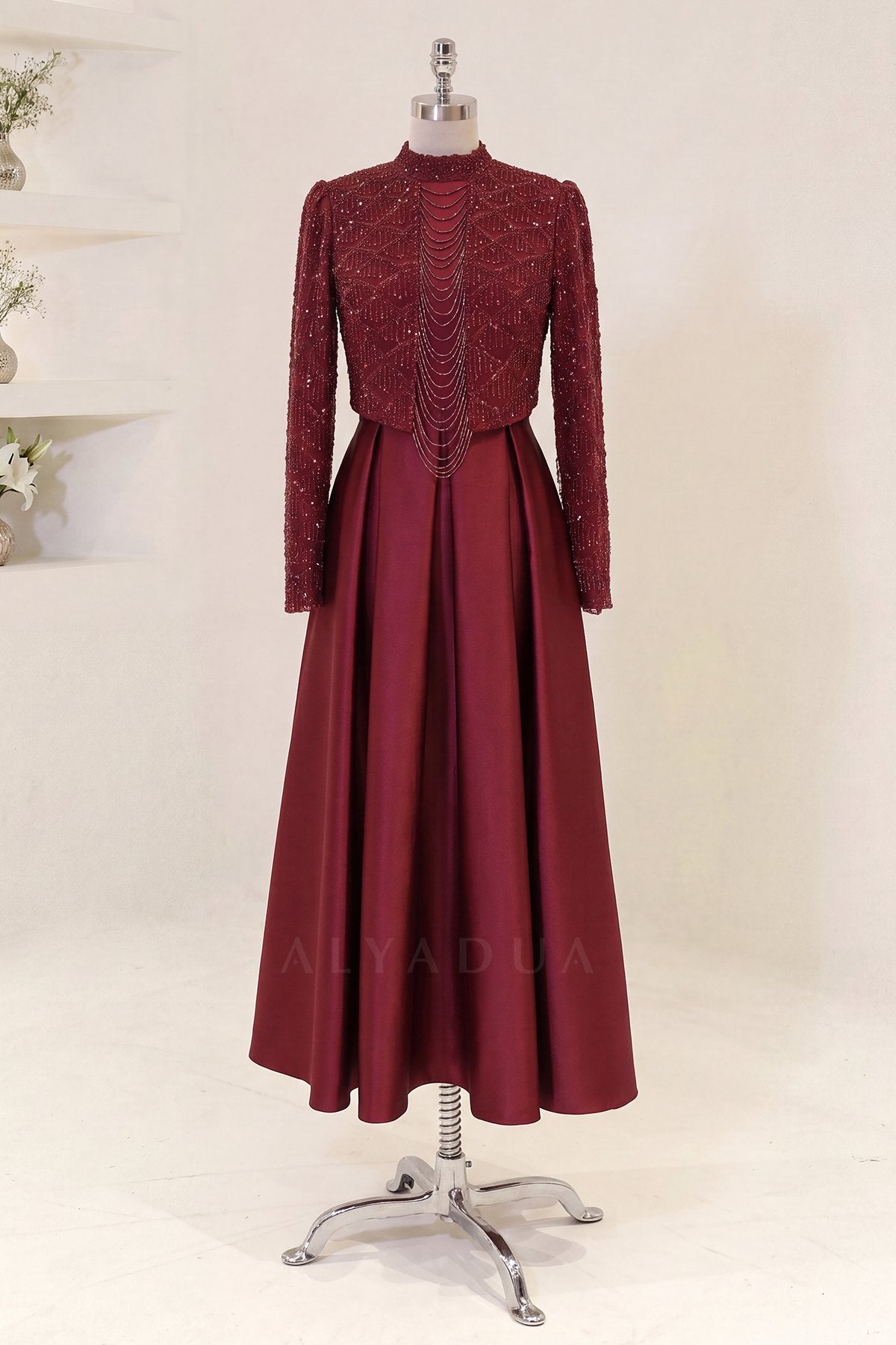 Midi Length Selesta Evening Dress - NKSLS2607