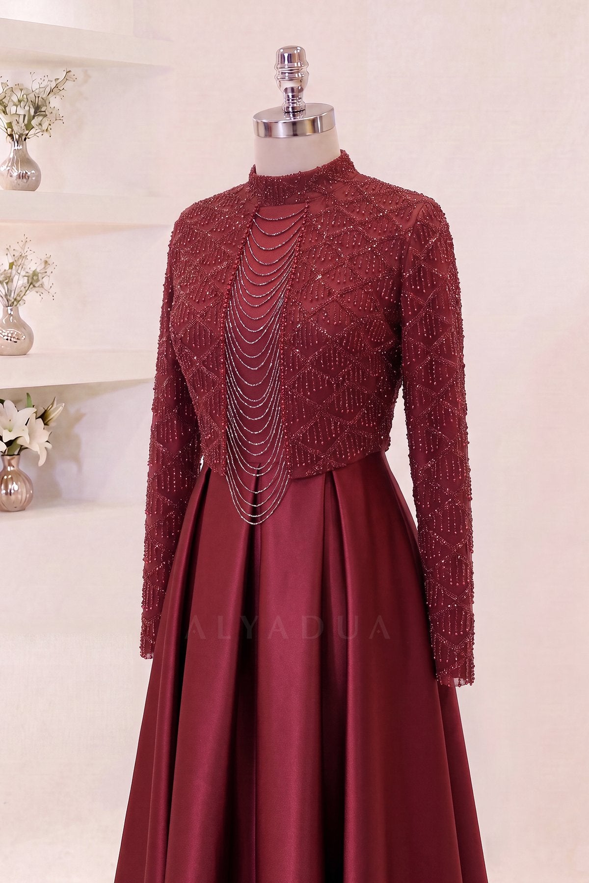 Midi Length Selesta Evening Dress - NKSLS2607