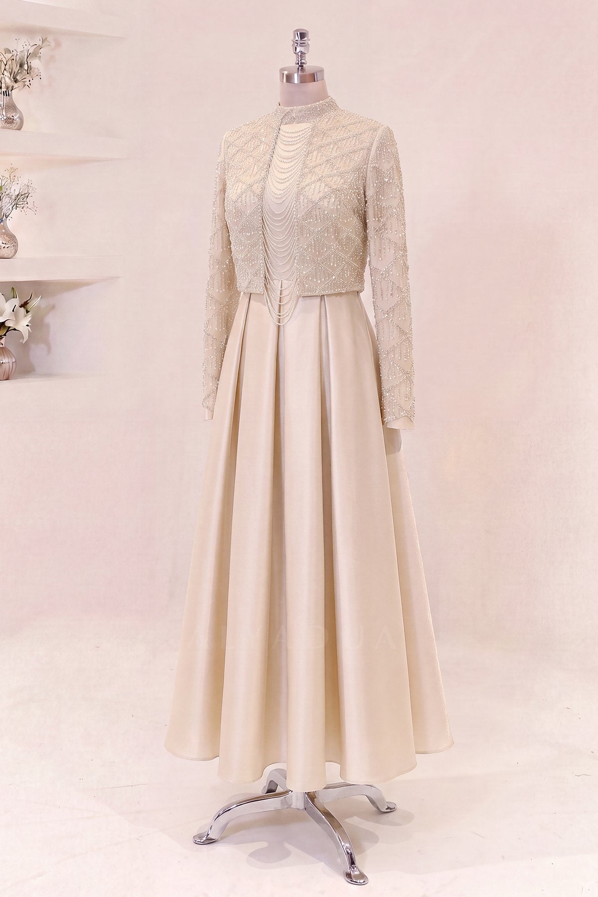 Midi Length Selesta Evening Dress - NKSLS2607