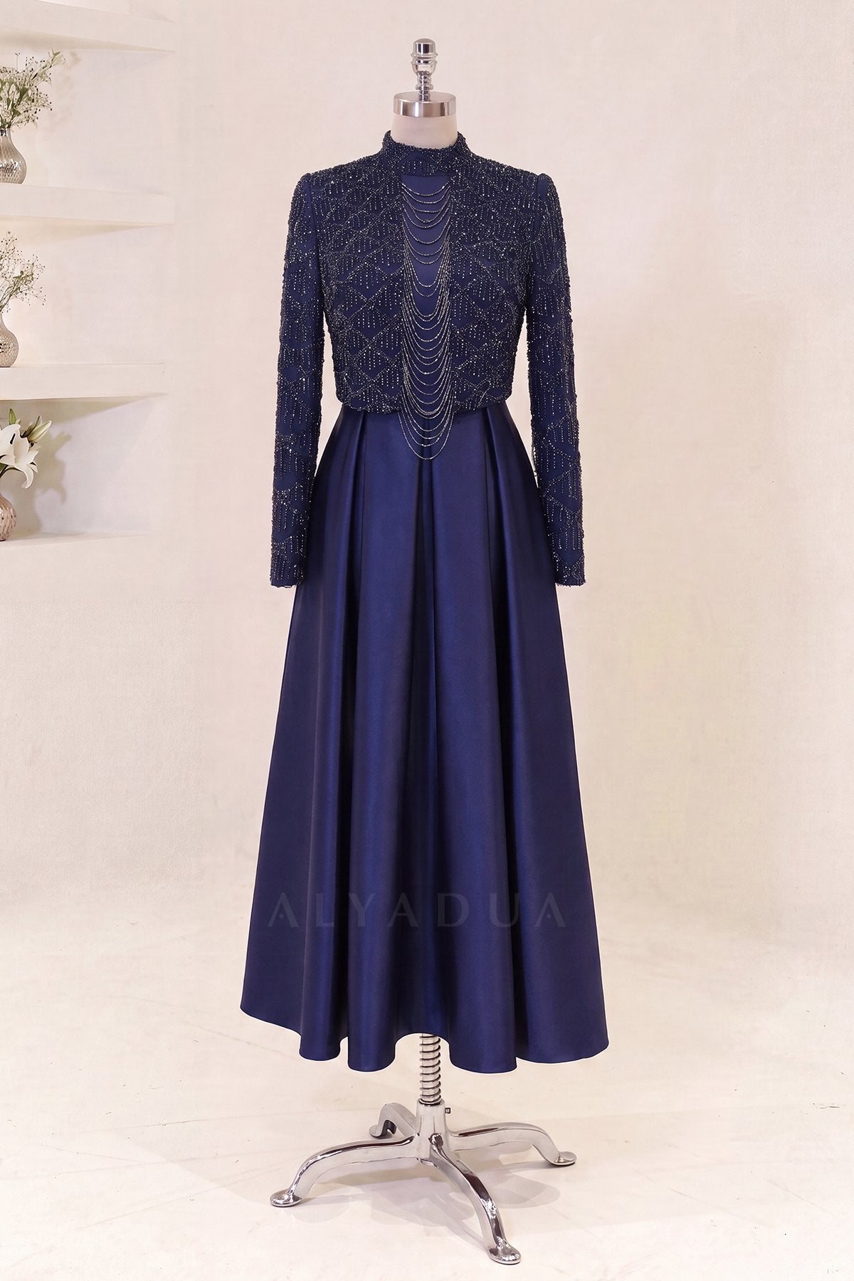 Midi Length Selesta Evening Dress - NKSLS2607