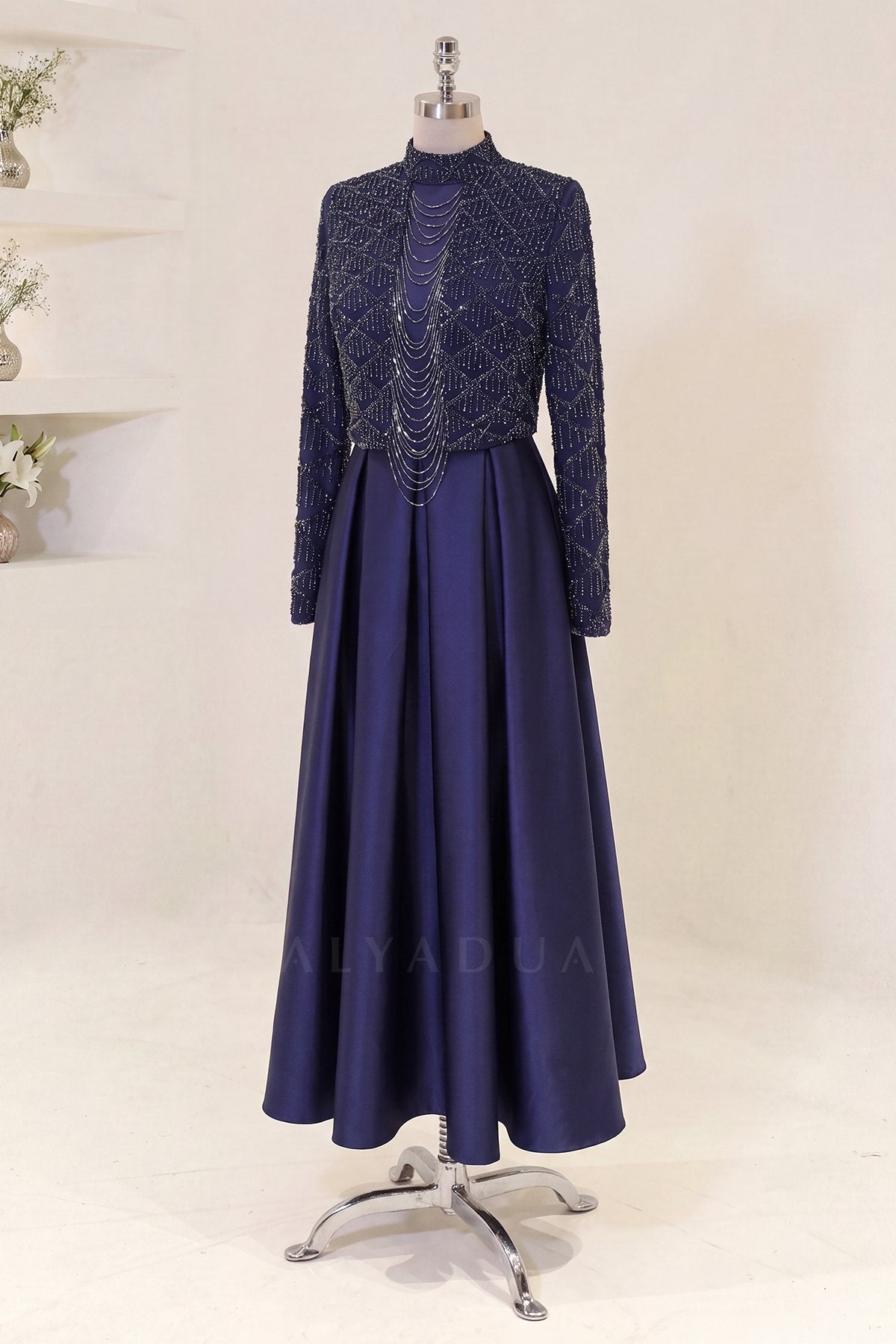 Midi Length Selesta Evening Dress - NKSLS2607