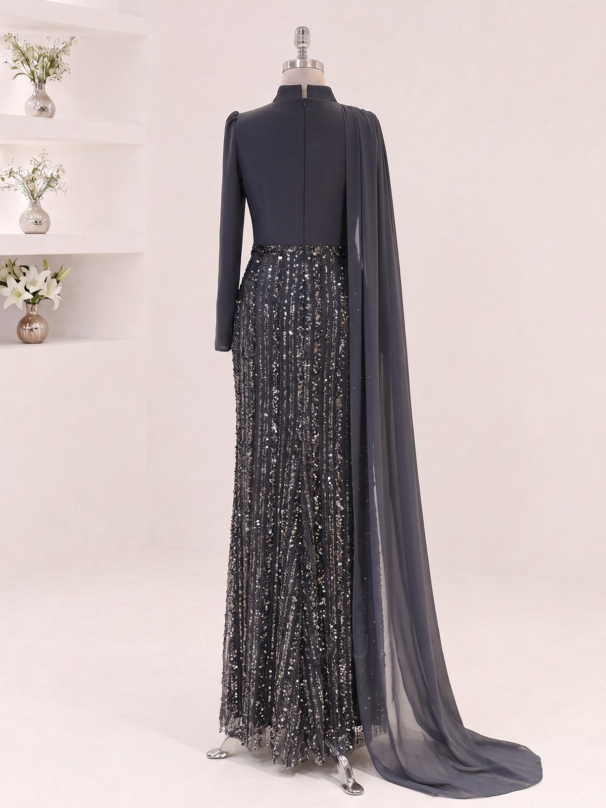 Robe de Soirée Velora Détail en Chiffon - RZVLR2109