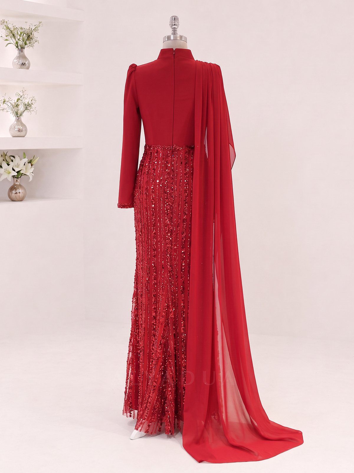 Robe de Soirée Velora Détail en Chiffon - RZVLR2109