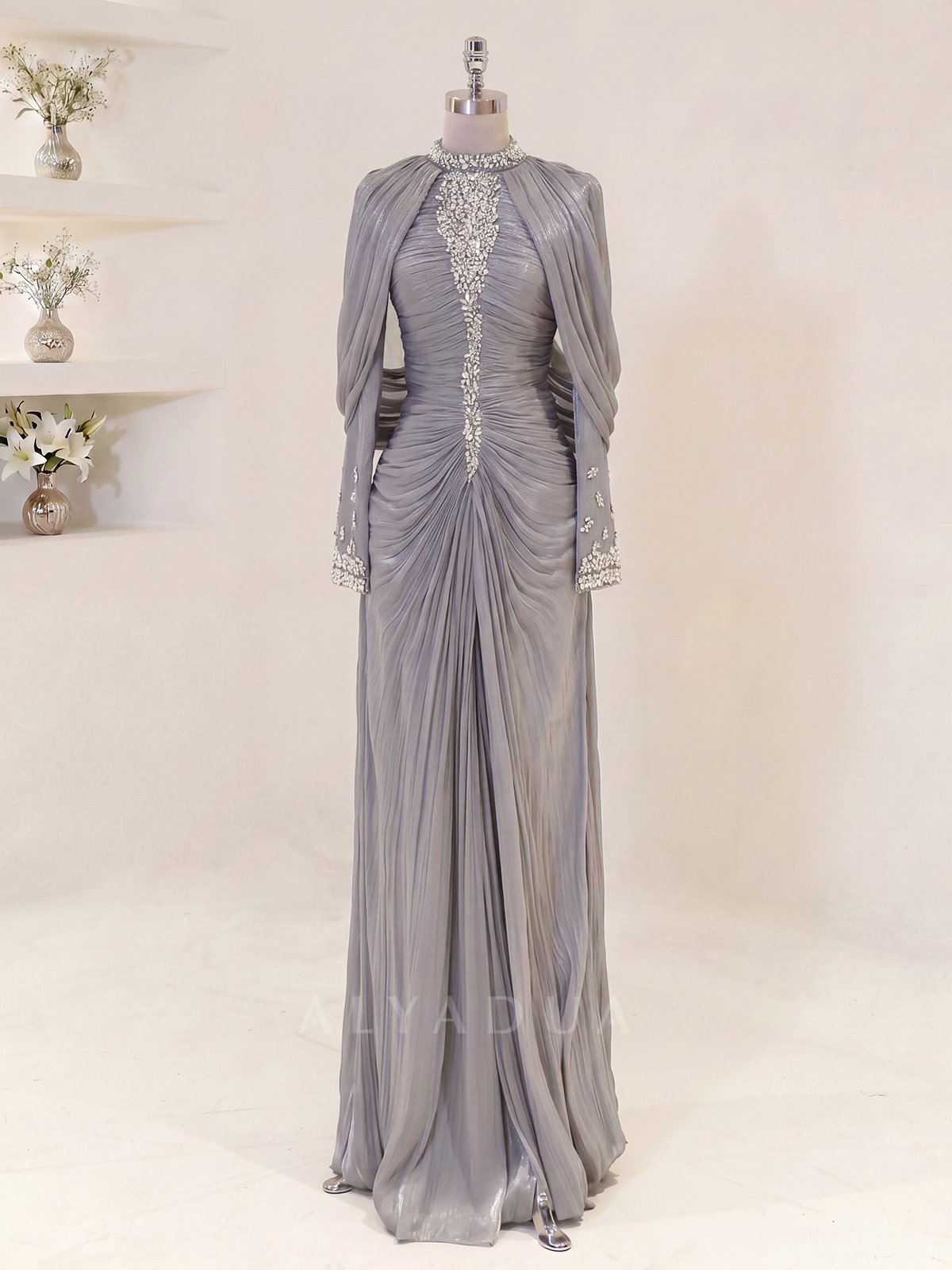 Lunessa Draped Detail Evening Dress