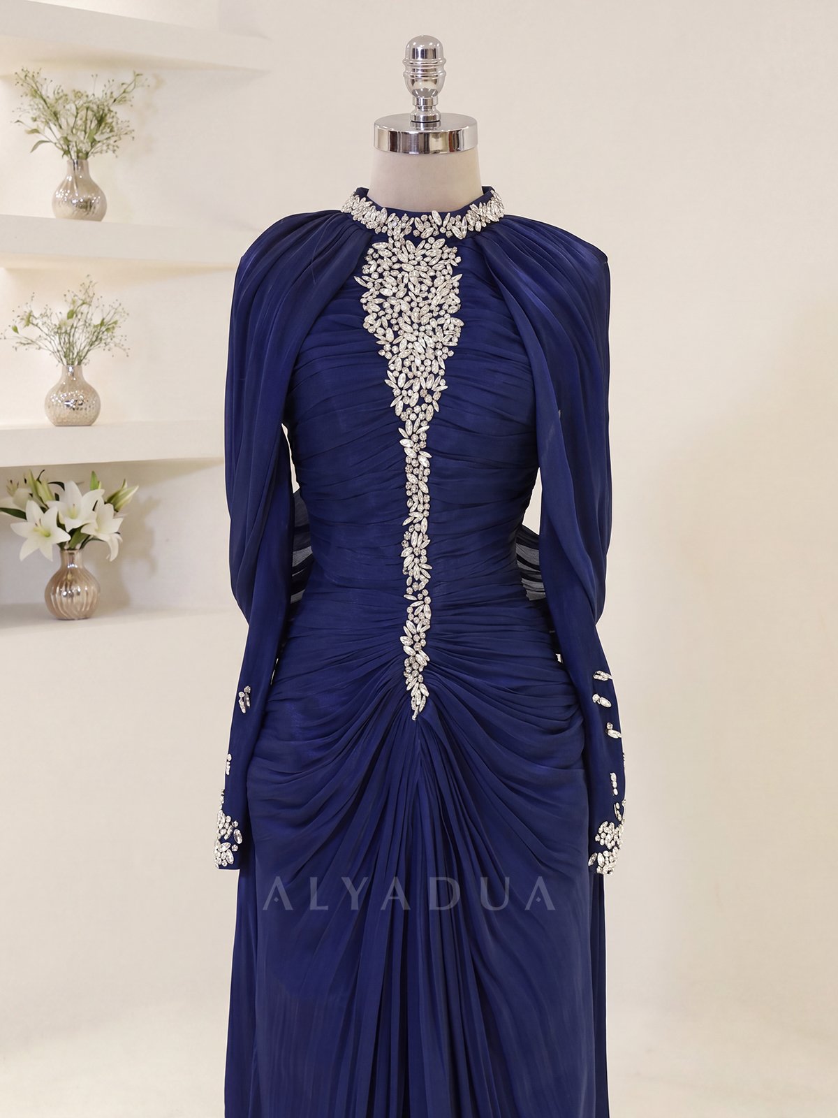 Lunessa Draped Detail Evening Dress