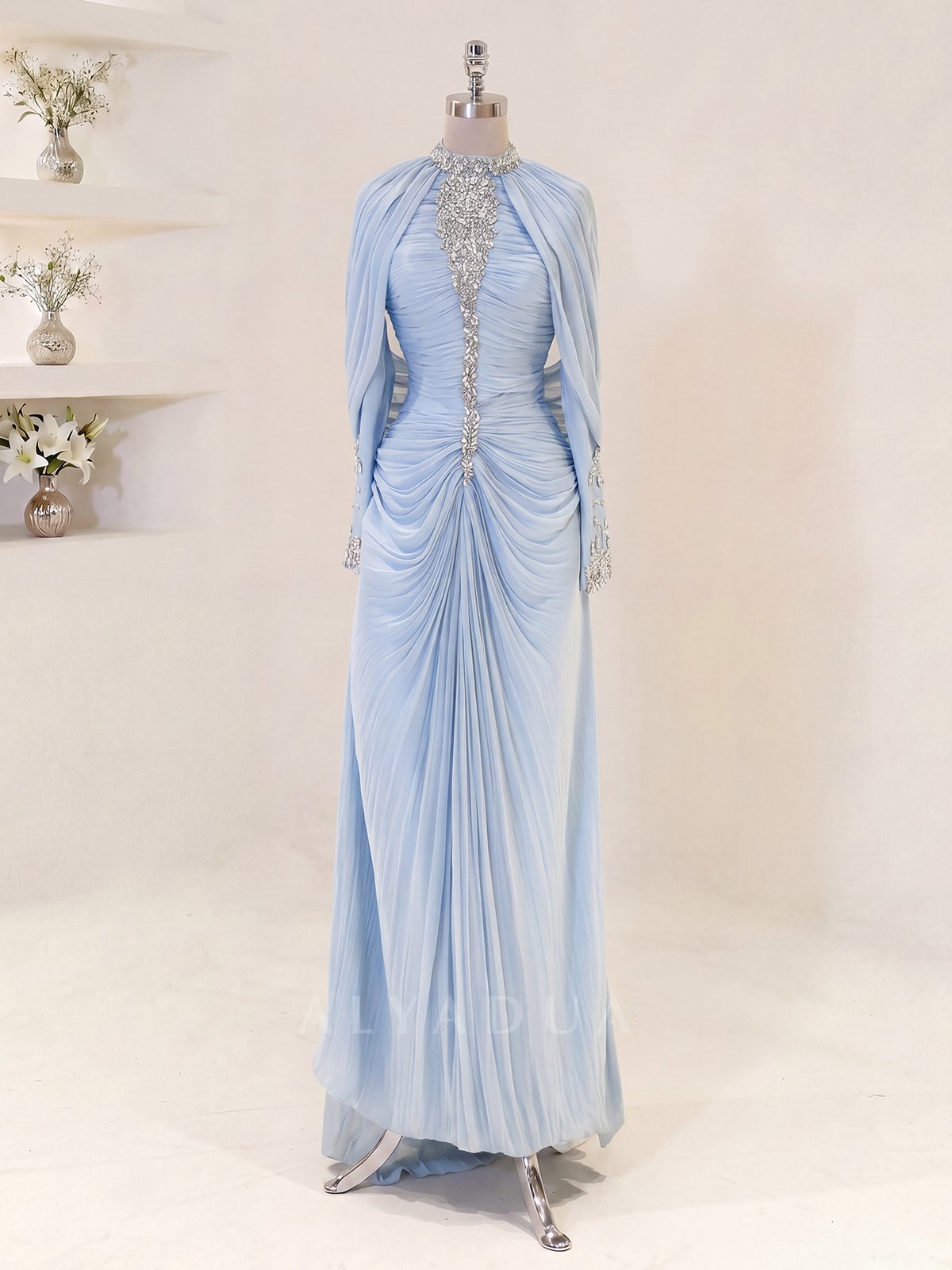 Lunessa Draped Detail Evening Dress
