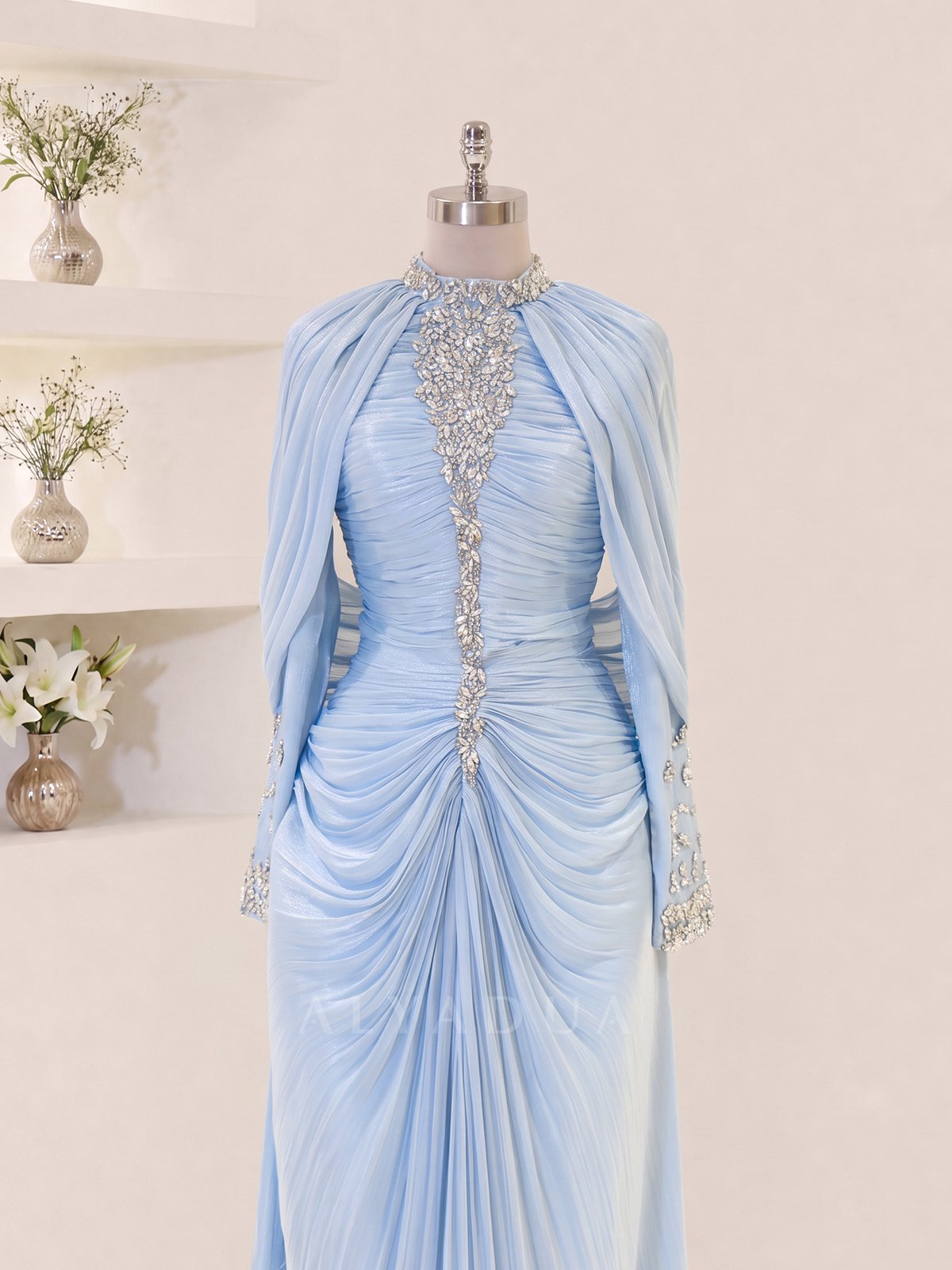 Lunessa Draped Detail Evening Dress