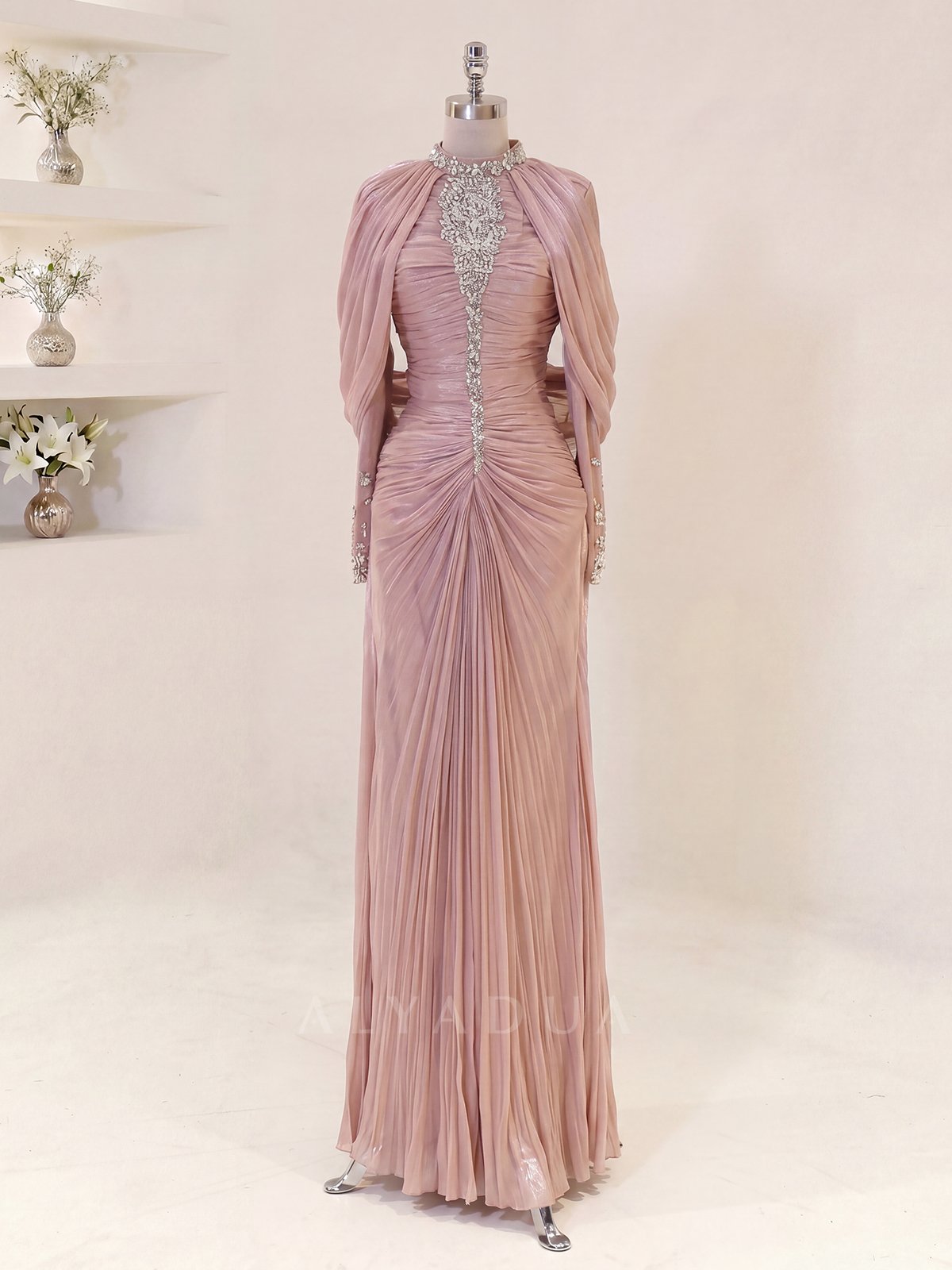 Lunessa Draped Detail Evening Dress
