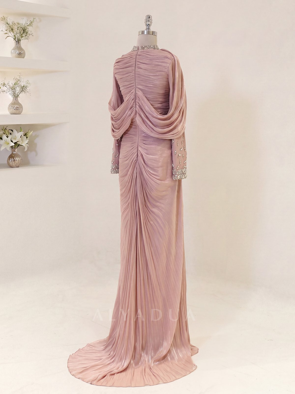 Lunessa Draped Detail Evening Dress