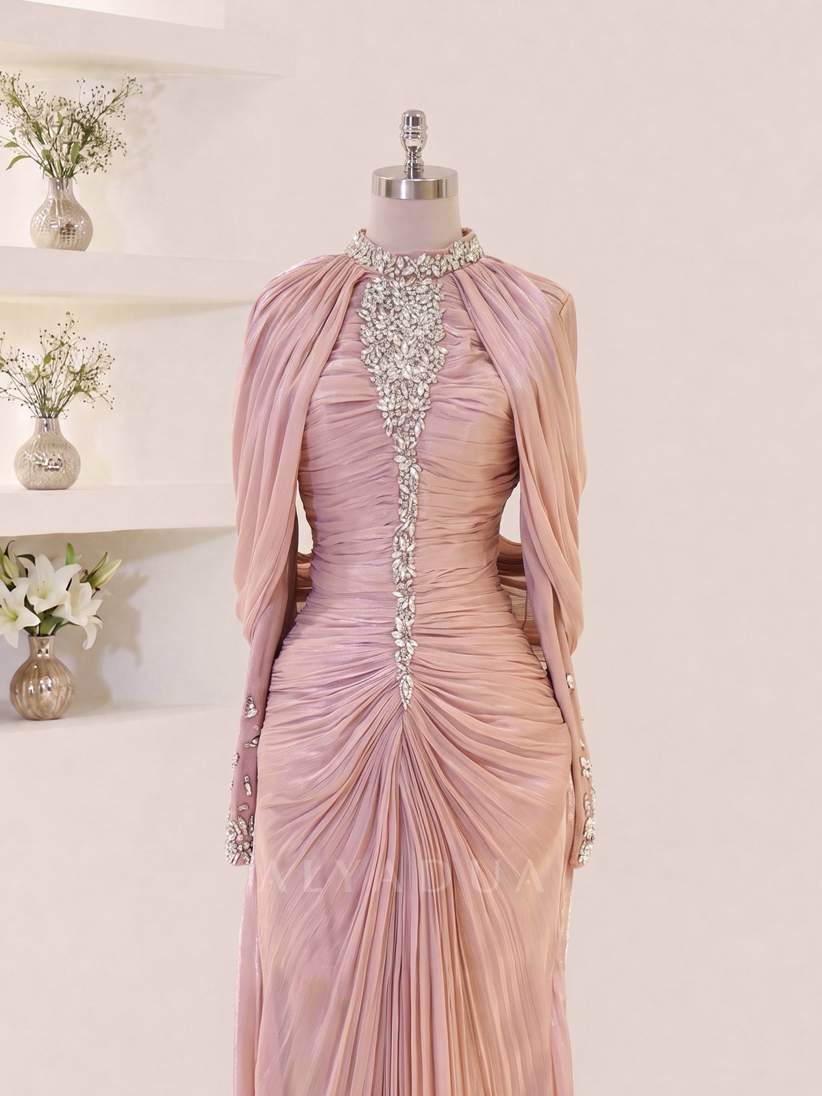 Lunessa Draped Detail Evening Dress