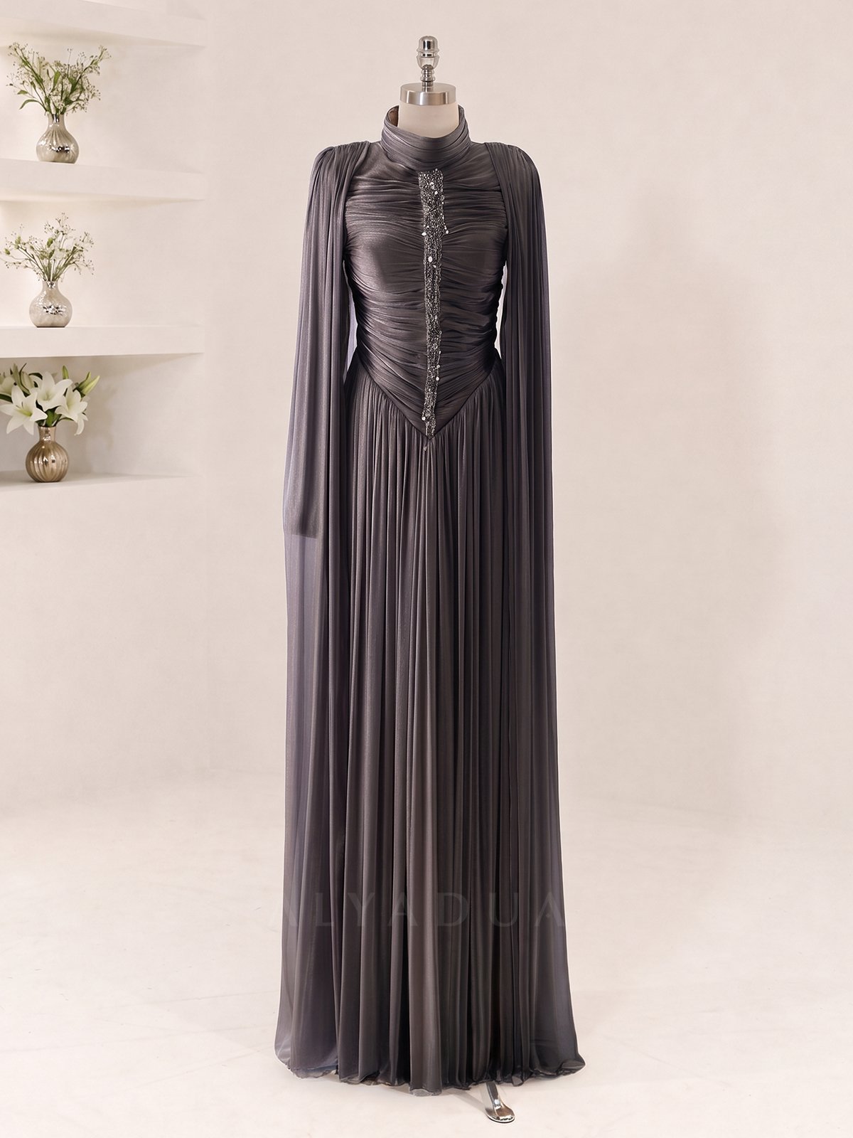 Draped Detail Lavera Evening Dress
