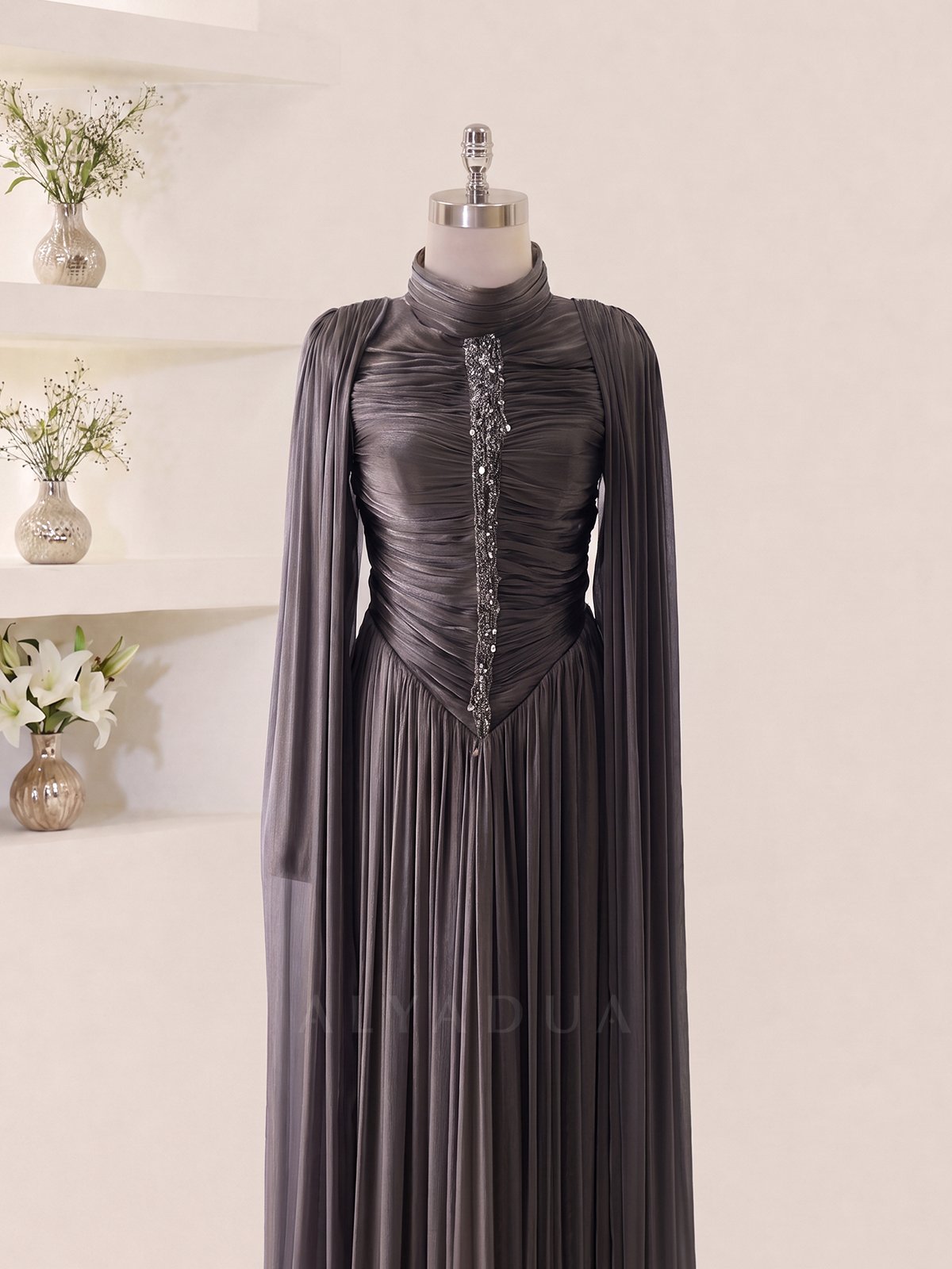 Draped Detail Lavera Evening Dress