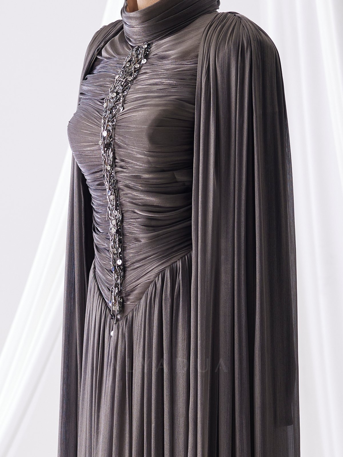 Draped Detail Lavera Evening Dress