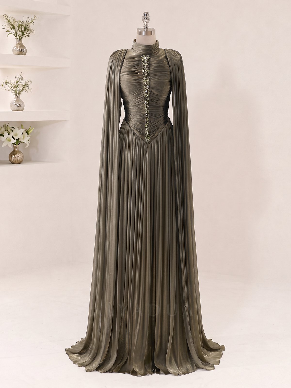 Draped Detail Lavera Evening Dress