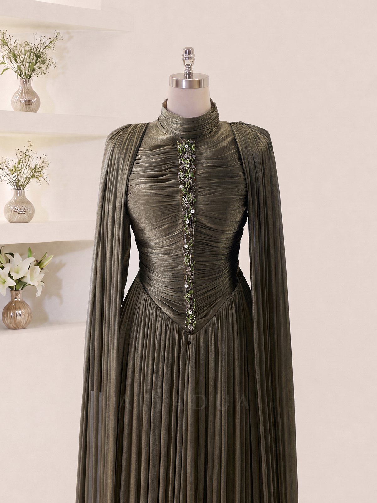 Draped Detail Lavera Evening Dress