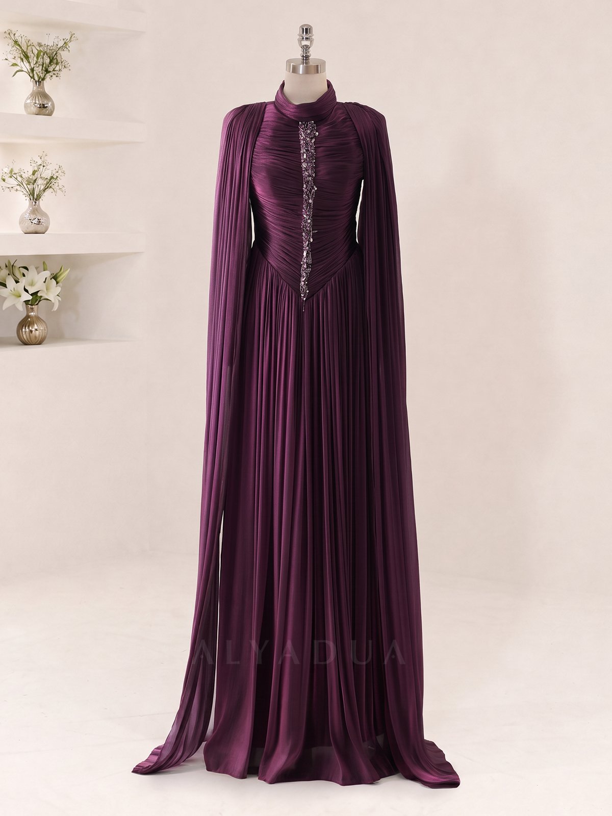 Draped Detail Lavera Evening Dress
