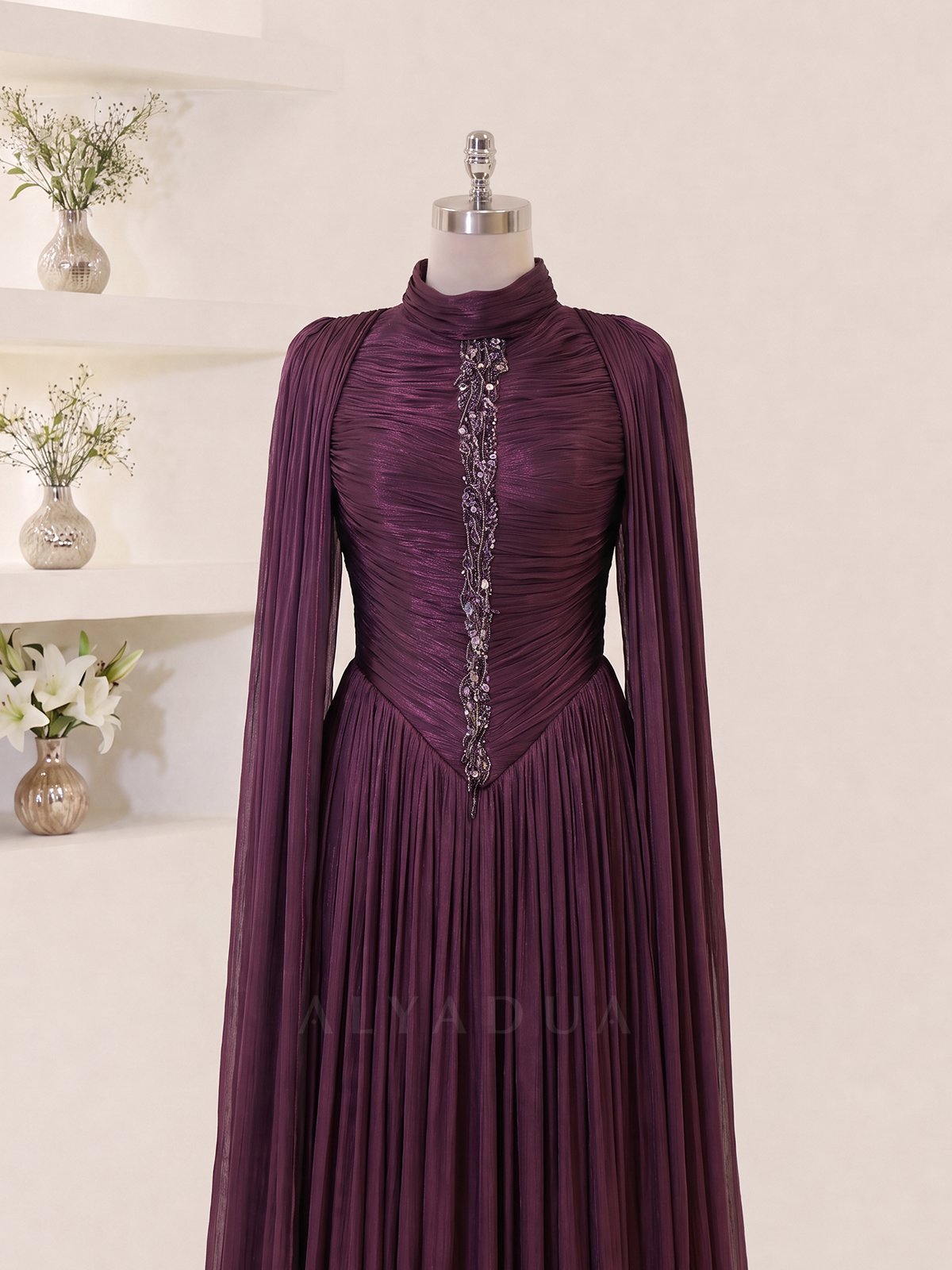 Draped Detail Lavera Evening Dress