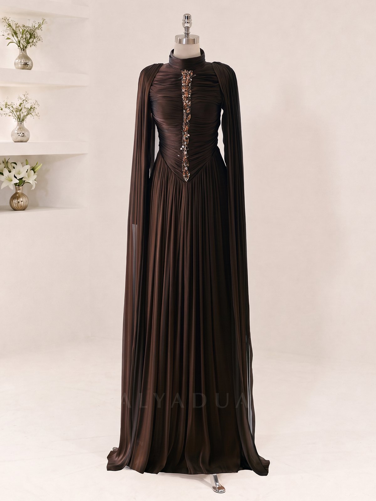Draped Detail Lavera Evening Dress