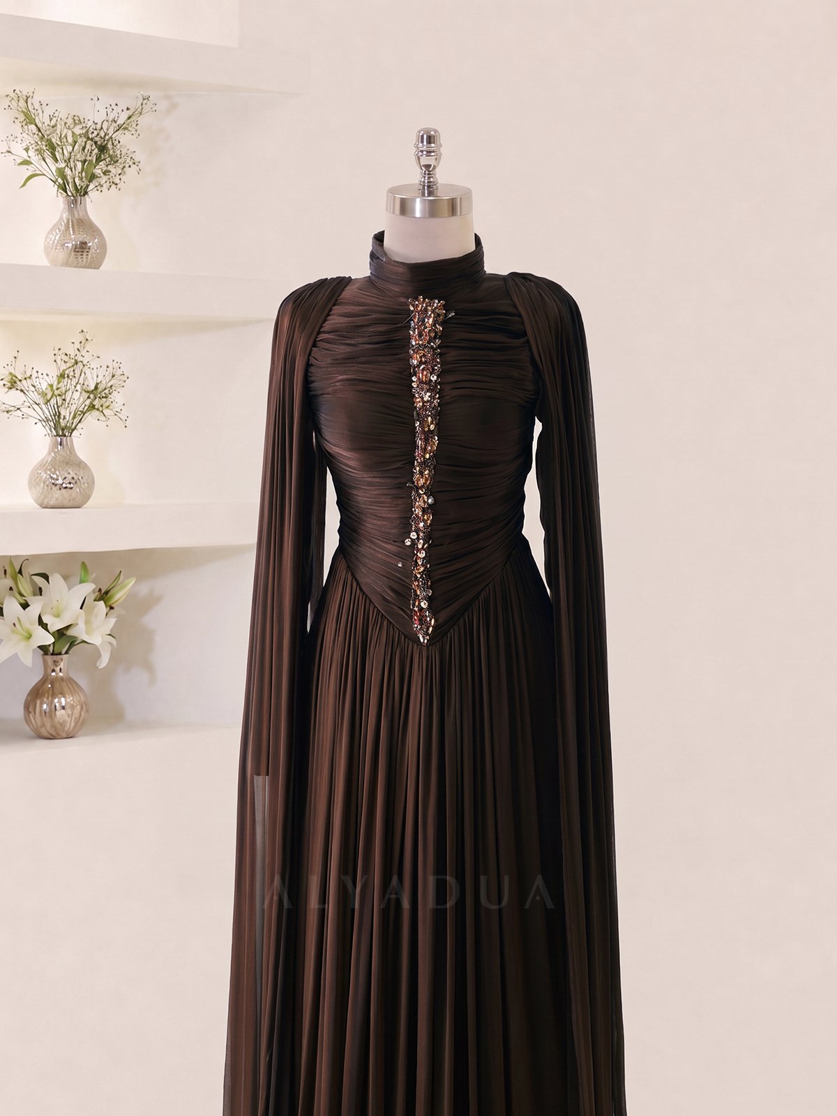 Draped Detail Lavera Evening Dress