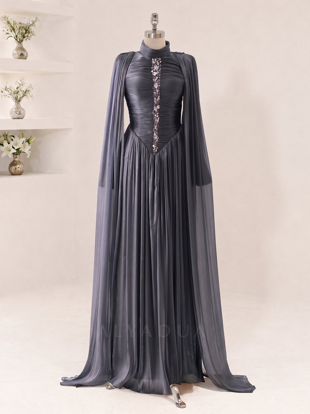 Draped Detail Lavera Evening Dress