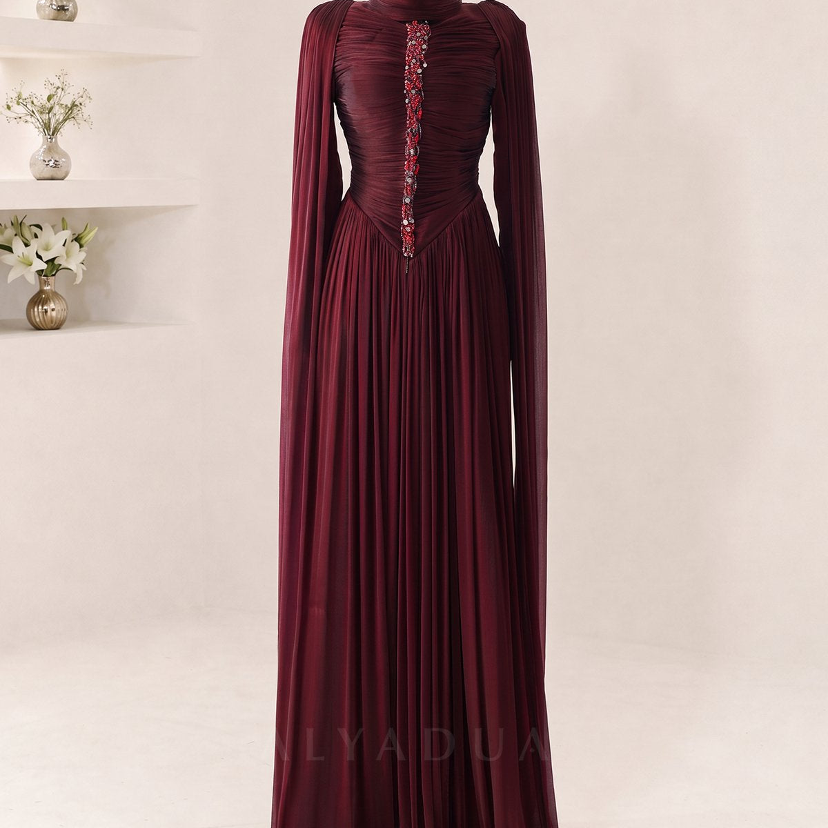Draped Detail Lavera Evening Dress