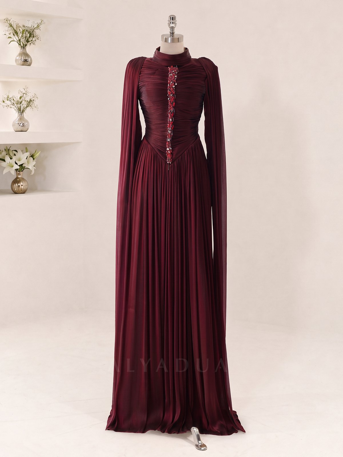 Draped Detail Lavera Evening Dress