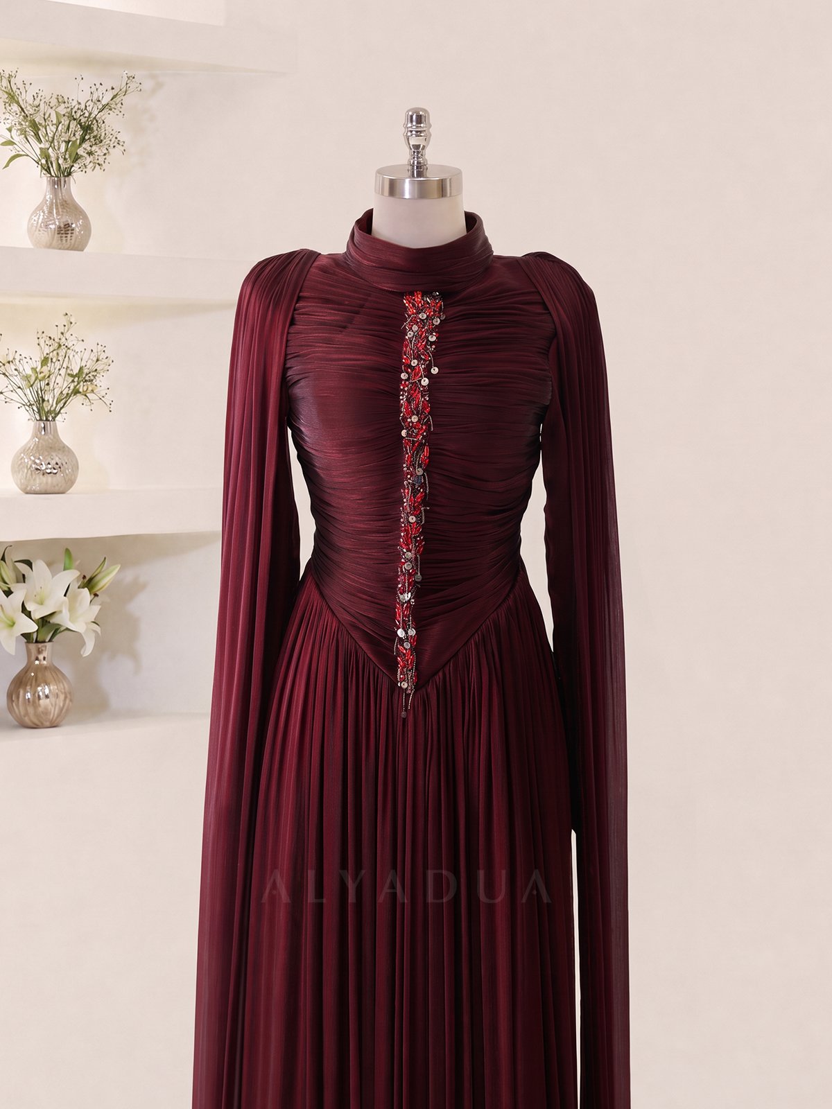Draped Detail Lavera Evening Dress
