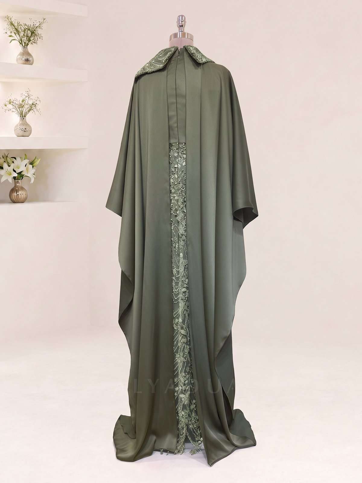 Lunessa Asymmetric Neckline Detail Evening Dress
